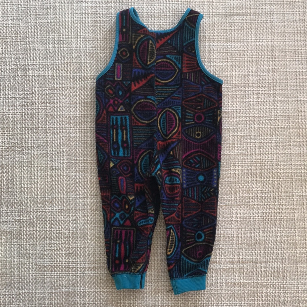 Patagonia Vintage Fleece Overalls (size 24m) - Picture 2 of 5